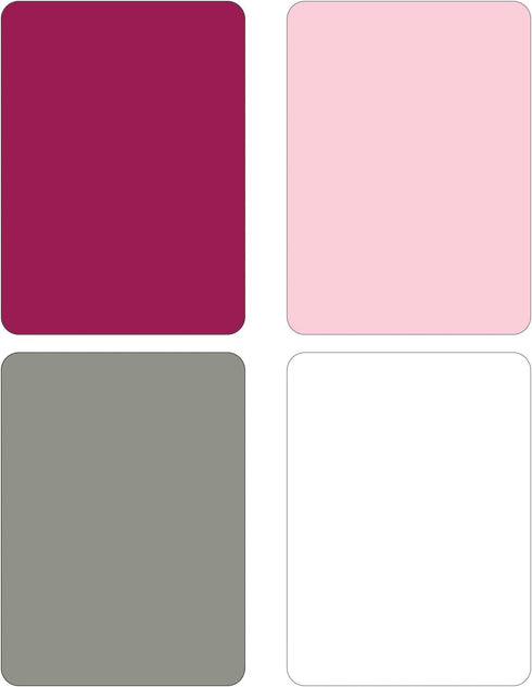 Cut N’ Funnel Rosewater 4 Pack Thick Plastic Cutting Board Mats, 10” x 8”, BPA & PVC Free, Made in the USA