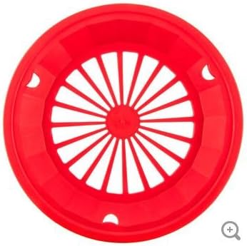 Classic Red Plastic Paper Plate Holders, Set of 4, 10-3/8"