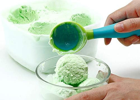 2PCS Ice Cream Scoop, Nonstick Anti-Freeze Food grade PPR + rubber Ice Cream Scooper with the Hung Hole Design