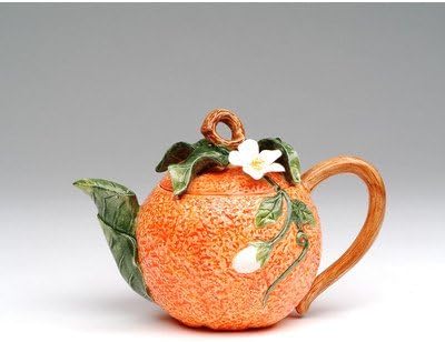 Orange Teapot, 0.38-qt.