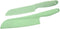 2Pcs Green Lettuce Knife Cutter Set,Professional kitchen Cooking plastic Serrated knife for