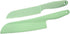 2Pcs Green Lettuce Knife Cutter Set,Professional kitchen Cooking plastic Serrated knife for