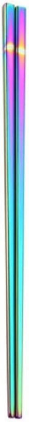 PAPER & QUARTZ Holographic Iridescent Rainbow Kitchen Utensil Chopsticks, Stainless Steel
