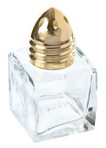 Update International (SK-CUG) 1/2 oz Square Shakers with Gold Top, Set of 12