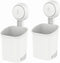 LEVERLOC Powerful Suction Toothbrush Holder, Removable Drill-Free Wall Shower Holder for Toothbrush,