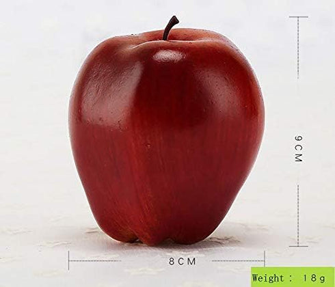 Yangshine 3 Pack Artificial Lifelike Simulation Apples Decorative Red Fruit for Home House Kitchen Thanksgiving