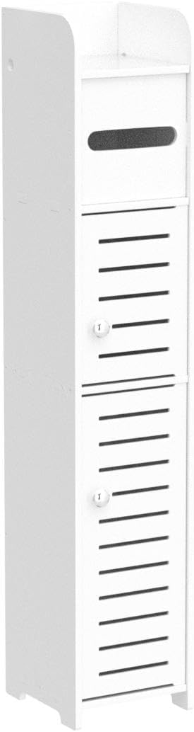 2 TuoxinEM Storage Cabinet for Small Spaces, Over The Toilet Cabinet for Skinny Bathroom Storage Corner Floor, Slim