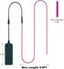 MaxLax 9.8ft/3m Pack 360 EL Wire Purple, Portable Battery Neon Light Strip Cuttable Glowing Rope Lights for Parties