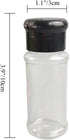 FEOOWV 25Pcs Empty Plastic Spice Bottles Set for Storing Barbecue Seasoning Salt Pepper and More 75 ml/2.5 oz (Black)