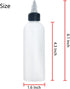 20 Pcs 4 Oz Plastic Squeeze Condiment Bottles with Twist-on Cap Lids, Squirt Sauce Bottles for Ketchup, Mustard, Olive