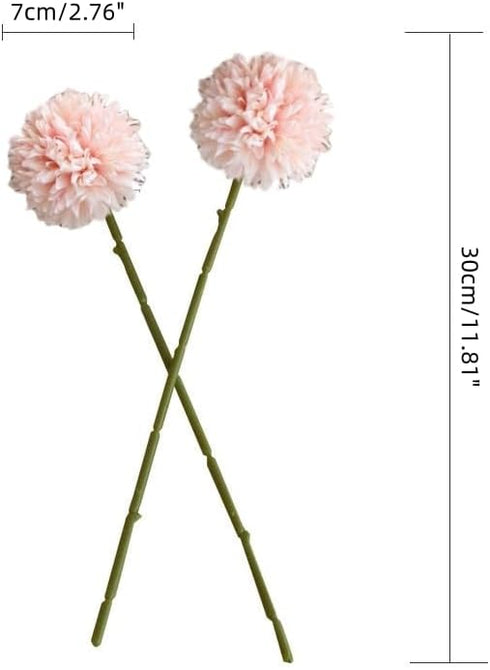 Artificial Chrysanthemum Ball Flowers Bouquet 10pcs Champagne for Home Office Parties and Wedding