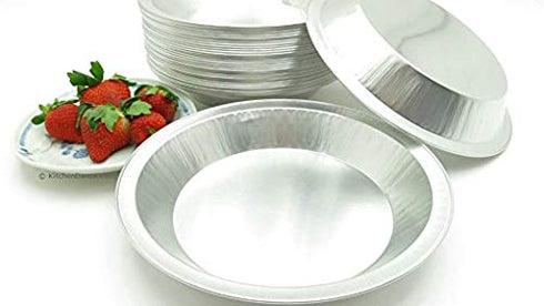 Handi-Foil Heavy Duty 9" Smooth-Wall Aluminum Pie Pan Plate - Pack of 25