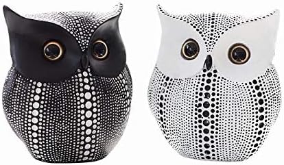 Owl Decor Sculpture for Home, Office, Bookshelf, TV Stand, Minimalist Resin Animal Crafts Gift for Friends, Family