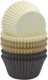 Natural White Coffee Brown Cupcake Liners, 150-Count Standard Greaseproof Paper Baking Cups