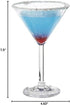 G.E.T. Heavy-Duty Shatterproof Plastic Martini Glasses, 10 Ounce, Clear, Set of 4