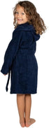 9-12 BAGNO MILANO Kids Organic Turkish Cotton Hooded Beach Cover-Up Towel, GOTS Certified, for Boys and Girls (Navy