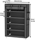 5 Closet Calmootey Tier Shoe Rack Organizer,Portable Shoe Shelf with Nonwoven Fabric Cover