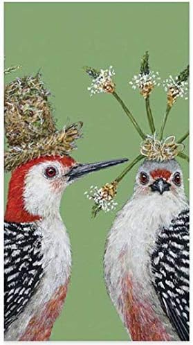 Vicki Sawyer Large Pack of 30 Paper Dinner Napkins, Guest Towels, First Dates Birds