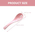 Healvian 6pcs Chinese/Japanese Ceramic Soup Spoons, Pink Snow Pattern Porcelain Ramen Spoons for Soup, Dumpling