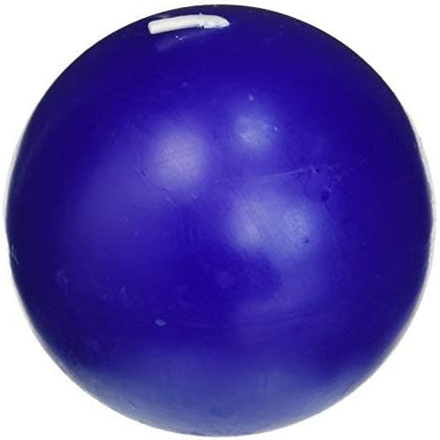 Zest Candle 6-Piece Ball Candles, 3-Inch, Blue