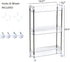Chris.W Slim Storage Cart, 3 Tier with Wheels, Clear Bathroom Organizer for Kitchen, Laundry, Office, 5.2" W