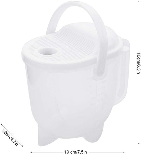 Multi-Function Rice Washing Tool, Resin Material Strainer with Ergonomical Handle for Rice/Beans/Grapes Cleaning