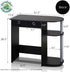 Furinno Go Green Home Laptop Computer Desk/Table with 2 Drawer Bins, Black/Grey