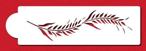 Designer Stencils Wheat Cake Stencil, Beige/Semi-Transparent