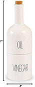 Stacked Oil and Vinegar Decanter Set - White