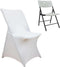 Efavormart White Stretch Spandex Lifetime Folding Chair Cover, Premium Fitted Chair Cover