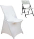 Efavormart White Stretch Spandex Lifetime Folding Chair Cover, Premium Fitted Chair Cover