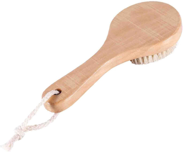 PEUTIER Vegetable Brush, 7.87x3.15 Inch Wood Potato Scrubber with Long Ergonomic Handle Fruit