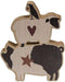 Hearthside Wood Animal Critter Stack, Chunky Shelf Sitter - Crow Sheep Pig for Farmhouse Decor