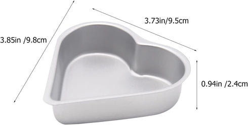 Heart Baking Pans 3pcs Bakeware Cups Pans Jelly Chocolate Day Small and Round Cheesecake Reusable Shaped Tray Home Quiche Oven Molds Carbon Cake Cheese Metal Kitchen Non-stick by KICHOUSE