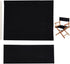 GORGECRAFT 21~16x8~21" Directors Chair Covers Canvas Replacement Seat Cover Black Canvas Seat