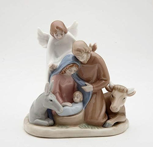 Cosmos Gifts 10520 Mini Holy Family with Angel Figurine, 3-3/4-Inch