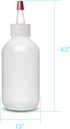 ljdeals 2 oz Plastic Squeeze Bottles with Yorker Caps, Pack of 6, BPA Free, for Condiments, Craft, Hair Color