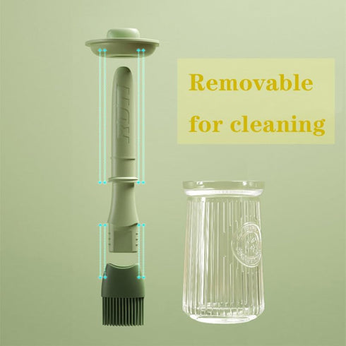 200ml gugululu Olive Oil Dispenser Bottle with Brush - High Capacity Glass Olive Oil Dispenser for Kitchen Cooking