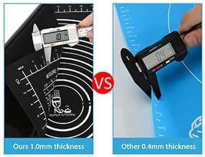Extra Large Non-slip Silicone Pastry Mat 28'' x 20'' - Non Stick Baking Mat for Dough Rolling and Kneading