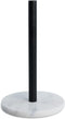 African Genuine Marble Paper Towel Holder, 6" Metal Rod Stand for Kitchen Organization, Fits Standard Size Rolls (Namib