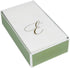 Caspari Pack of 24 White Pearl Paper Linen Guest Towels, Monogram Initial