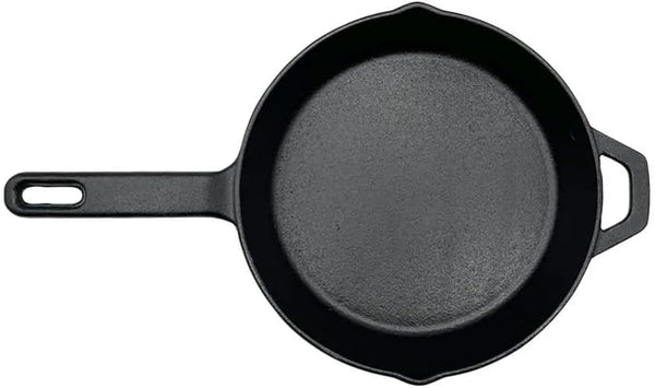Nexgrill 10" Round Cast Iron Skillet, Pre-Seasoned for BBQ & Outdoor Cooking, Heavy-Duty