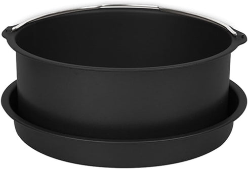 Air Fryer Cake Pan, Two 6-Inch Baking Pans for Air Fryers, Non-Stick, Dishwasher-Safe, Universal Design