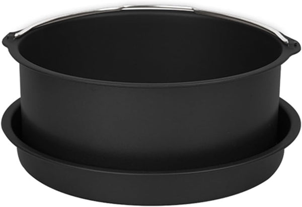 Air Fryer Cake Pan, Two 6-Inch Baking Pans for Air Fryers, Non-Stick, Dishwasher-Safe, Universal Design