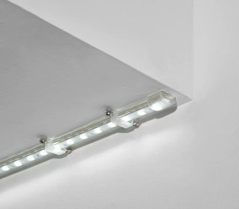 100 Pack LED Rope Light Mounting Brackets, Outdoor Rope Light Fixing Clips for 14-15mm Width Rigid Rope Light Holder