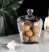 123Arts Glass Sugar Bowl, Candy Jar Storage Jar with Lid for Kitchen Counter