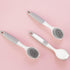 AMORBASE Dish Scrubber, Silicone Soft Bristles Scrub Brush with Scraper Tip, Comfortable Grip Brushes for Kitchen Sink