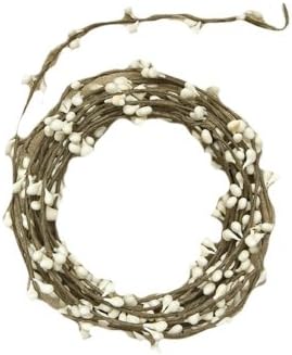 CWI Pip Berry Garland, 18 ft, Artificial Garland for Mantle, Arch, Table, and Entryway, Ivory