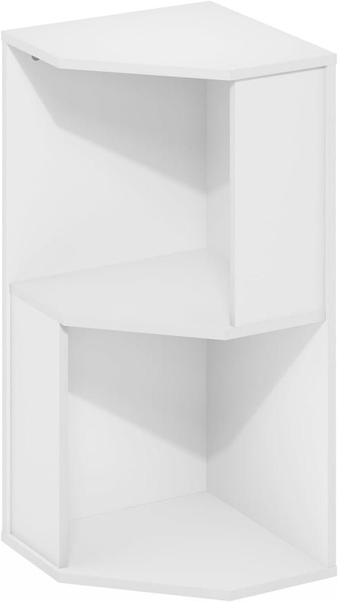 2-Tier Furinno ECON Corner Shelf, Corner Book Shelf, Standing Storage Shelves, Cube Display Rack, Bookshelf