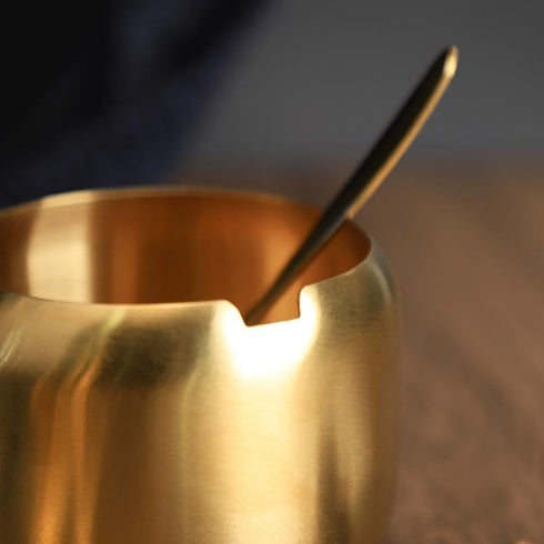 Stainless Steel Sugar Bowl Spice Jar Storage Pot with Lid and Spoon